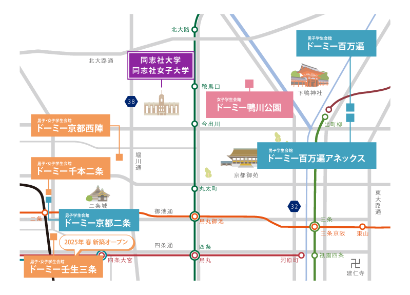 同志社大学周辺マップ